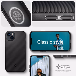 Spigen Mag Armor dėklas telefonui iPhone 14 Plus - matinė juoda