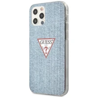 Guess GUHCP12LPCUJULLB iPhone 12 Pro Max 6.7" mėlynas/šviesiai mėlynas kietas dėklas Jeans kolekcija