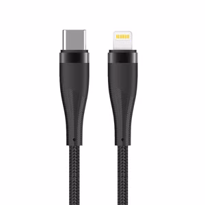 Maxlife MXUC-08 кабель USB-C - Lightning 1,0 m 27W черный нейлон