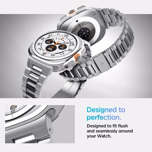 Spigen Modern Fit Band metalinis dirželis Samsung Galaxy Watch Ultra 47 mm, sidabrinis