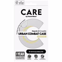 CARE by PanzerGlass Flagship Urban Combat Chardonnay QI dėklas Samsung Galaxy S25 - skaidrus