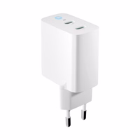 "Forever TC-06-65CC GaN PD QC įkroviklis 2x USB-C 65W, baltas