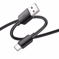 Kabelis USB A į USB C Hoco PD 2,4A 27W 1 m X96 juodas