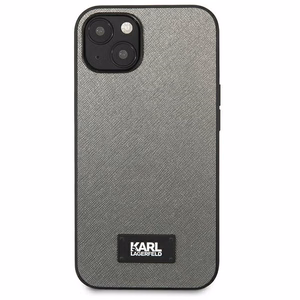 Karl Lagerfeld KLHCP13SSFMP2DG iPhone 13 mini 5,4" жёсткий чехол серебряный/серебряный Saffiano Plaque