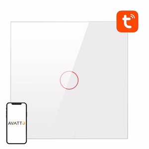 Išmanusis šviesos jungiklis WiFi Avatto TS02-EU-W1 1 way TUYA (baltas)