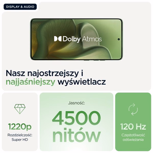 Motorola edge 60 16,9 cm (6.67") Dviguba SIM jungtis Android 15 5G C tipo USB 12 GB 512 GB 5200 mAh Žalia