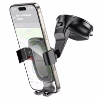 Borofone automobilinis gravitacinis laikiklis BH130 Follower prie stiklo juodas