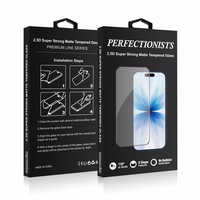 LCD apsauginis stikliukas Perfectionists 2.5D Super Strong Matte Tempered Glass Apple iPhone 15/16 juodas