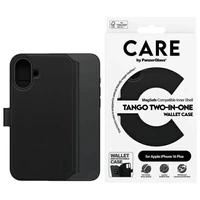 CARE by PanzerGlass Tango 2in1 piniginė Magnetinis dėklas telefonui iPhone 16 Plus - juodas