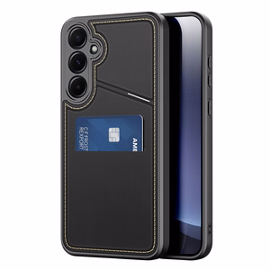 Dėklas telefonui Dux Ducis Rafi II Samsung Galaxy S25 su stovu ir piniginė - juodas