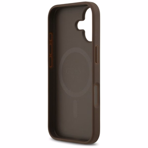 Guess 4G Circle Classic Logo Magnetinis dėklas telefonui iPhone 17 - ruda
