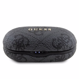 Guess Bluetooth ausinės GUTWSP4EGK TWS ENC 4G PU METAL LOGO juodos