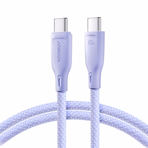 Joyroom Multi-Color Series S-A34 USB-C / USB-C PD 60W kabelis 1m - violetinis
