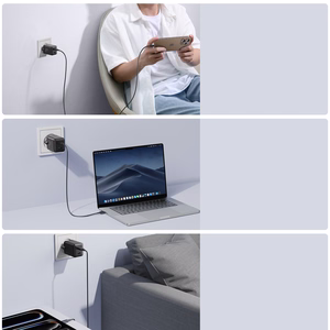 Joyroom JR-TCG17 sieninis įkroviklis, 45 W, 2 × USB-C (EU kištukas), juodas