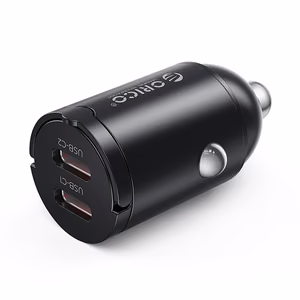 Orico MiniRing 30W 2x USB-C automobilinis įkroviklis - juodas