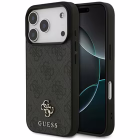 Guess 4G Small Classic Logo MagSafe dėklas iPhone 17 Pro - juodas