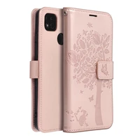 MEZZO knyginis dėklas telefonui XIAOMI Redmi 9C / 9C NFC mandala rožinis auksas