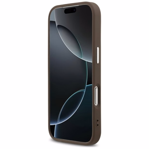 Guess 4G Triangle Logo Magnetinis dėklas telefonui iPhone 17 Pro - rudas