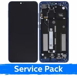 LCD ekranas suderinamas su Xiaomi Mi 8 Lite su rėmeliu / mėlynas / (Service Pack)
