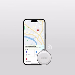 SBS Track My Circle водонепроницаемый локатор IP65 совместимый с Apple Find My - белый