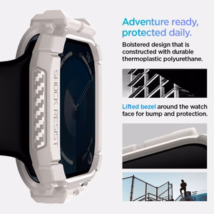 Dėklas SPIGEN RUGGED ARMOR APPLE WATCH 10 (46 MM) smėlio