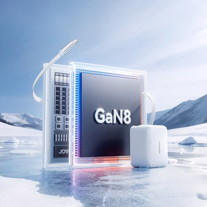 Joyroom JR-TCL06 67W GaN sieninis įkroviklis su įmontuotu ištraukiamu USB-C kabeliu - baltas