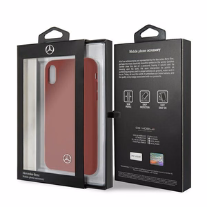 Mercedes Silikono linijos dėklas iPhone Xr - raudonas