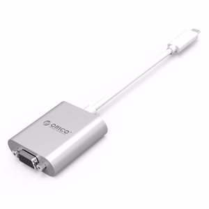 Orico PTAV adapteris USB-C–VGA ir 3,5 mm, „Full HD“, 0,15 m – sidabro spalvos