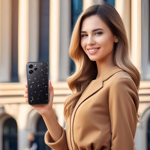 Kristalinis blizgantis dėklas Xiaomi Redmi 12 Sidabrinis