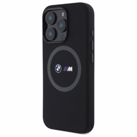 BMW M Silikoninis Spausdintas Žiedas Magnetinis dėklas iPhone 16 Pro Max - juodas