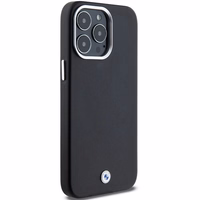 BMW Signature Wrapped Metal Magnetinis dėklas telefonui iPhone 15 Pro Max - juodas
