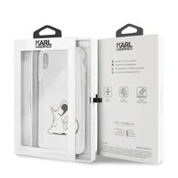 Karl Lagerfeld Choupette Fun iPhone Xs Max dėklas telefonui - skaidrus