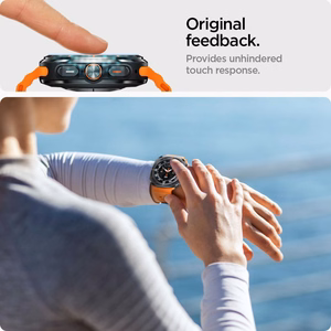 Spigen Glas.TR EZ Fit grūdintas apsauginis stiklas Samsung Galaxy Watch Ultra (47mm) - skaidrus (2 vnt. rinkinys)