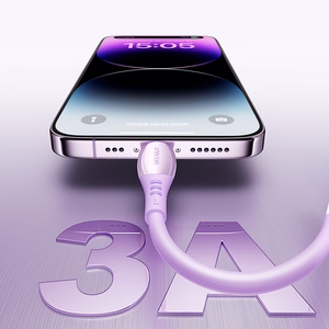 Joyroom S-A59 Vibrant Series 3A USB-A - Lightning laidas 1.2m - violetinis