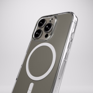 Puro Impact Clear D3O MagSafe silikono dėklas iPhone 16 Pro - skaidrus