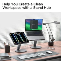 Spigen LD204H stovas + 6-i-1 šakotuvas - pilkas