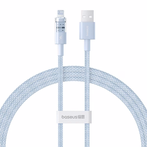 Baseus Gem USB-A į Lightning 2.4A greito įkrovimo laidas 1 m, mėlynas