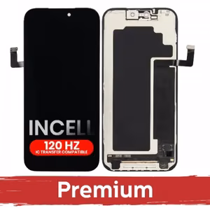 LCD ekranas suderinamas su iPhone 17 Pro Max juodas (120Hz / INCELL / Premium) nuimamas IC
