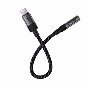 Acefast J12 USB-C į 3.5mm mini jack adapteris - juodas