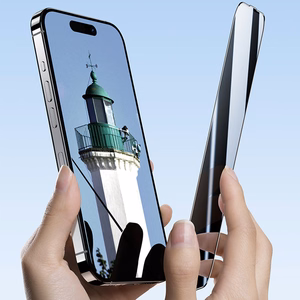 Benks temperuotas stiklas Ultra Shield Privacy FK66 iPhone 16 Pro Max juodas (plonas kraštas)