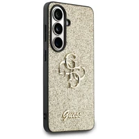 Guess case Fixed Glitter Big 4G Metal Logo for Samsung Galaxy S26 gold