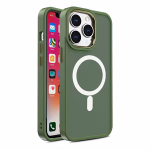 Magnetic Color Matte Case для iPhone 15 Plus - зелёный