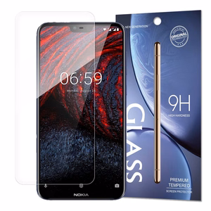 Grūdintas stiklas 9H apsauginis stiklas Nokia 6.1 Plus / Nokia X6 2018 (pakuotė – vokas)