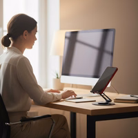 Forcell F-GRIP Fold Stand 3 360 stalo laikiklis - pilkas