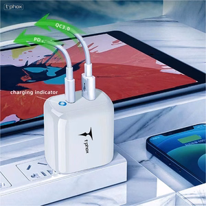 SIENINIS ĮKROVIKLIS T-PHOX GLORY 45W USB/USB-C BALTAS
