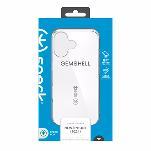 Skaidrus Speck GemShell dėklas, skirtas iPhone 16