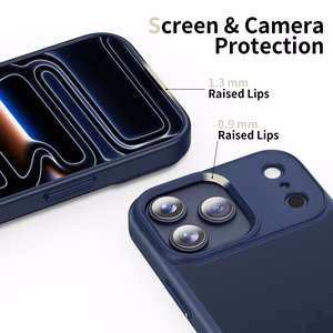 Tech-Protect MagMat dėklas telefonui iPhone 17 Pro - matinės tamsiai mėlynos spalvos