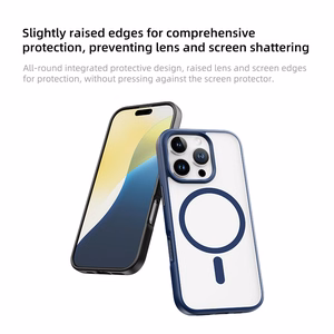 Rock Guard Series магнитный чехол для Iphone 15 Plus, прозрачный-черный