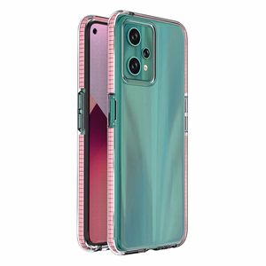 Чехол Spring для Realme 9 Pro силиконовый с рамкой светло-розовый
