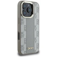 DKNY languotas raštas Magnetinis iPhone 16 Pro dėklas - smėlio spalvos